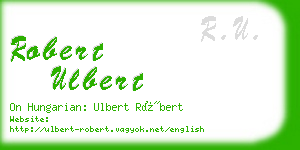 robert ulbert business card